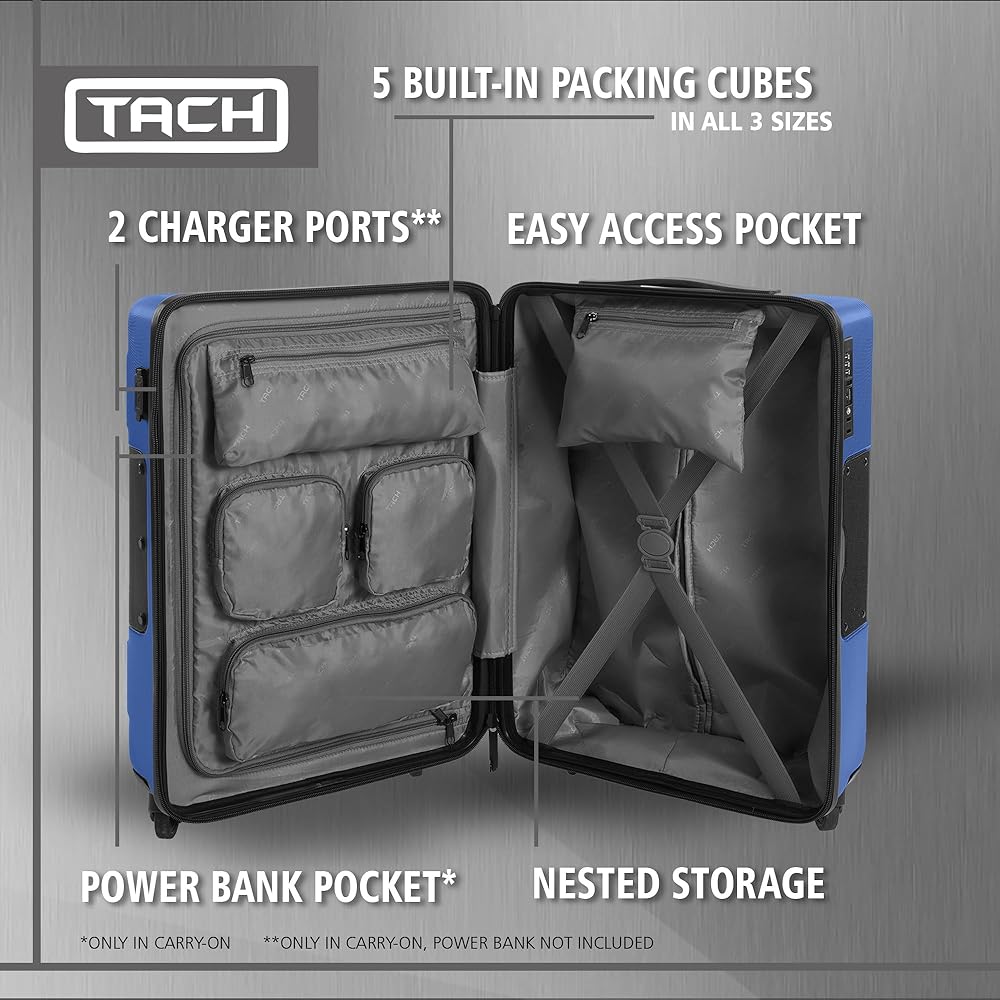 Amazon.com | Tach V3.1 Hard Shell 2 Piece Luggage Set - 20